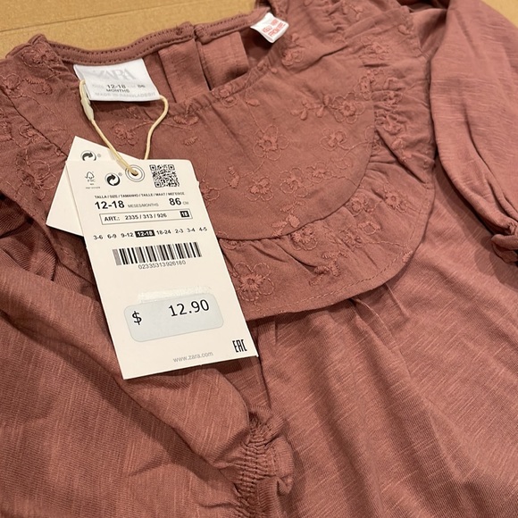 NWT Zara Baby Embroidered Shirt - 12-18m - Picture 2 of 2